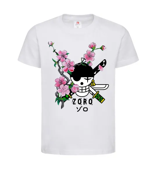 Дитяча футболка Zoro sakura Білий фото
