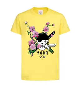 Дитяча футболка Zoro sakura Лимонний фото