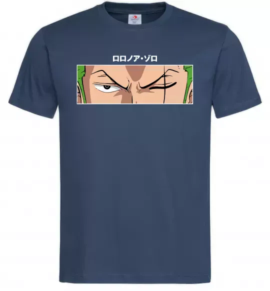 Мужская футболка Zoro eyes Темно-синий фото