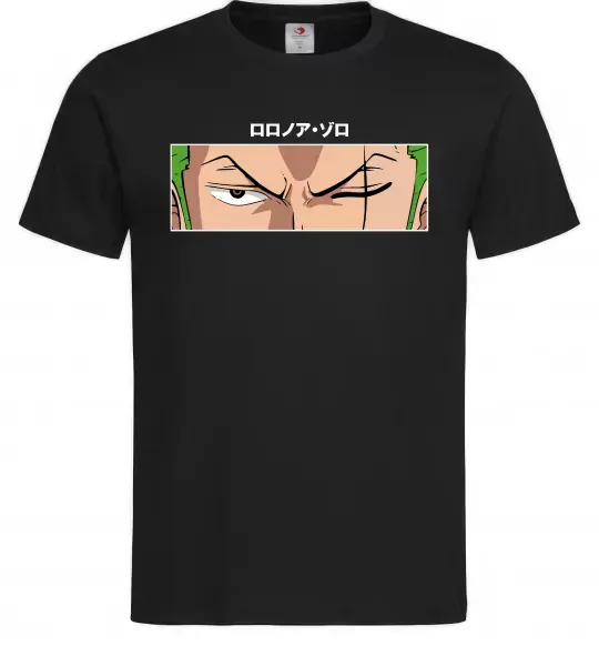 Мужская футболка Zoro eyes Черный фото