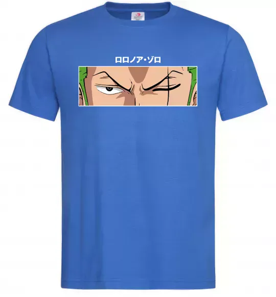Мужская футболка Zoro eyes Ярко-синий фото