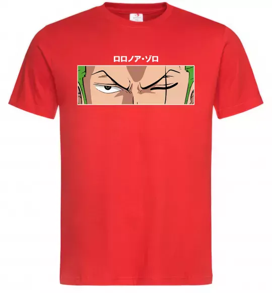 Мужская футболка Zoro eyes Красный фото