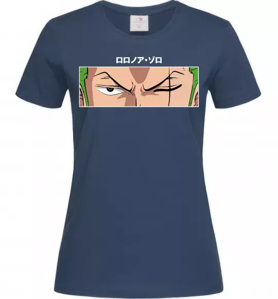 Женская футболка Zoro eyes Темно-синий фото