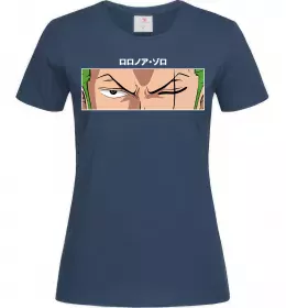 Женская футболка Zoro eyes Темно-синий фото