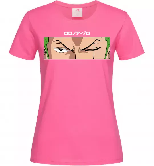 Женская футболка Zoro eyes Ярко-розовый фото