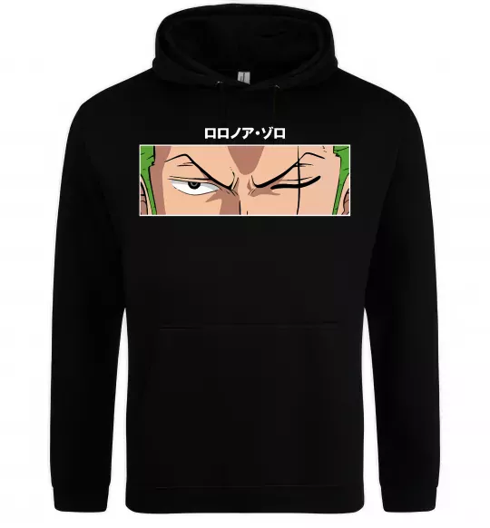 Женская толстовка (худи) Zoro eyes Черный фото