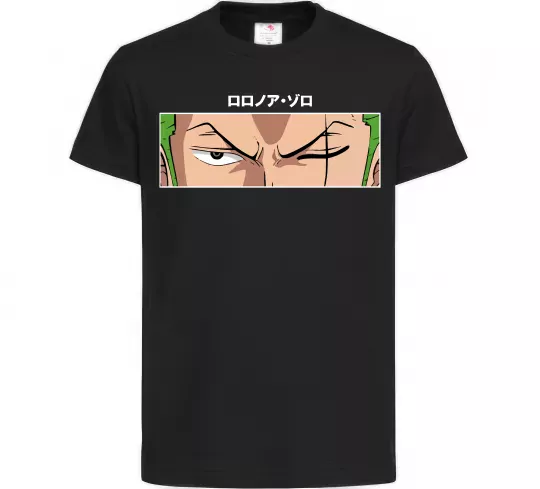 Детская футболка Zoro eyes Черный фото