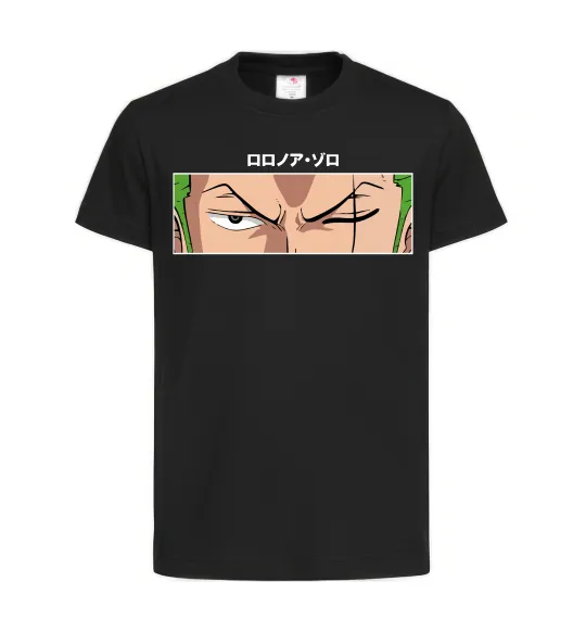 Детская футболка Zoro eyes Черный фото