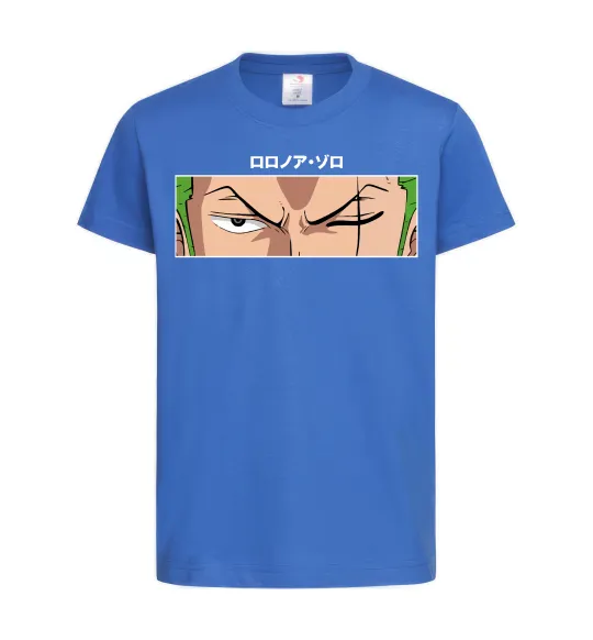 Детская футболка Zoro eyes Ярко-синий фото