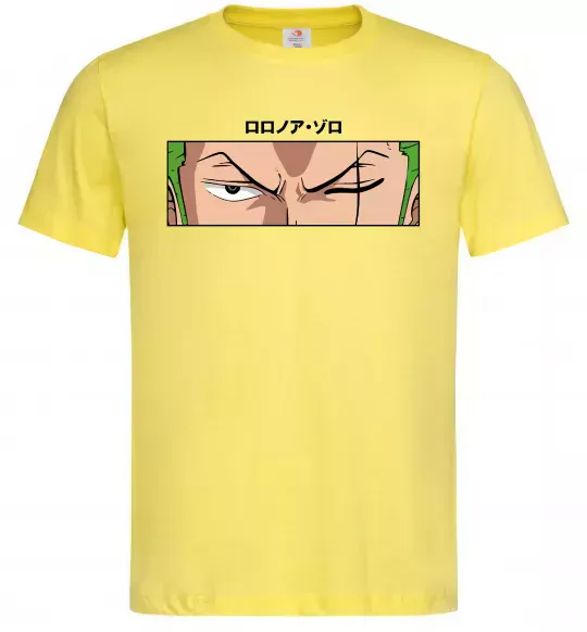 Мужская футболка Zoro eyes Лимонный фото