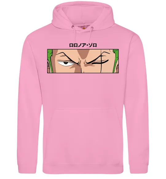 Мужская толстовка (худи) Zoro eyes Розовый фото