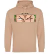 Женская толстовка (худи) Zoro eyes Песочный фото