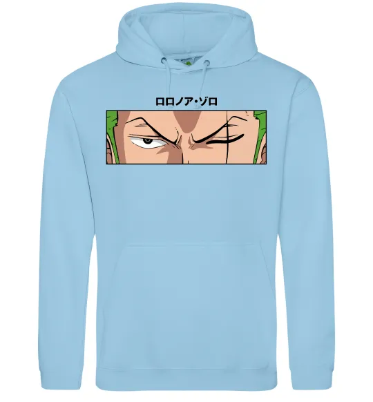 Женская толстовка (худи) Zoro eyes Голубой фото