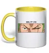 Чашка с цветной ручкой Zoro eyes Солнечно желтый фото