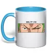 Чашка с цветной ручкой Zoro eyes Голубой фото