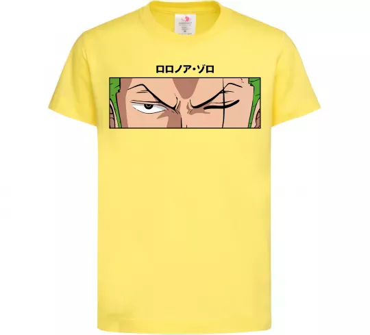 Детская футболка Zoro eyes Лимонный фото