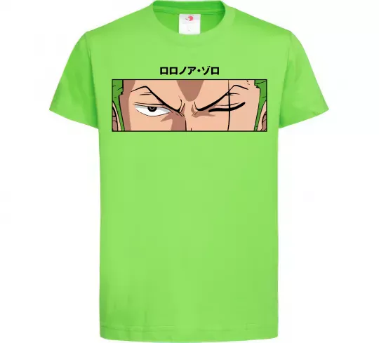 Детская футболка Zoro eyes Лаймовый фото