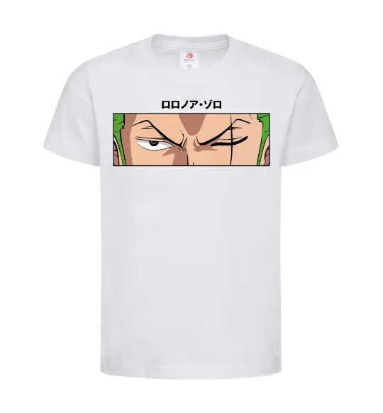 Детская футболка Zoro eyes Белый фото