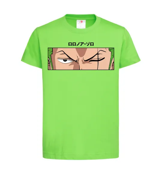 Детская футболка Zoro eyes Лаймовый фото