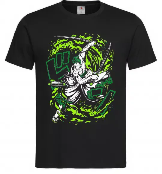 Чоловіча футболка Zoro art Чорний фото