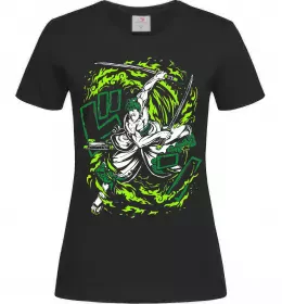 Женская футболка Zoro art Черный фото