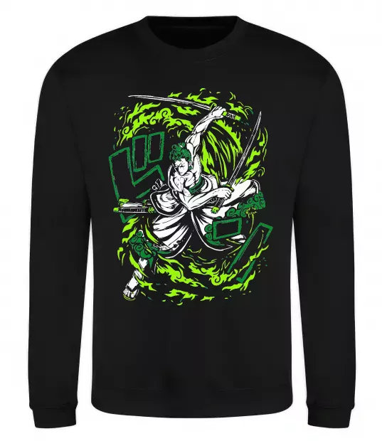 Світшот Zoro art Чорний фото