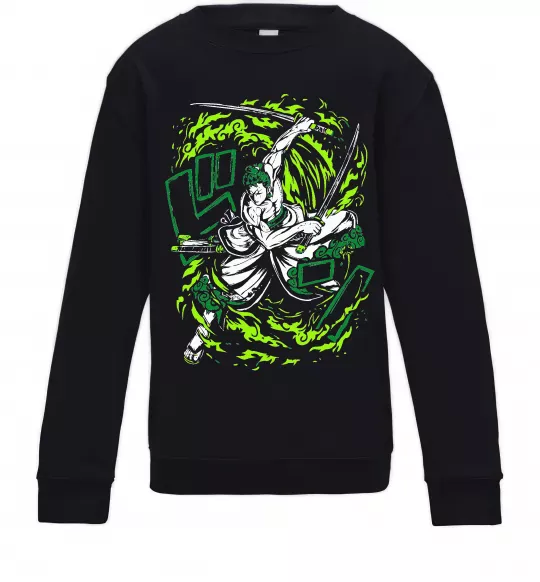 Дитячий світшот Zoro art Чорний фото