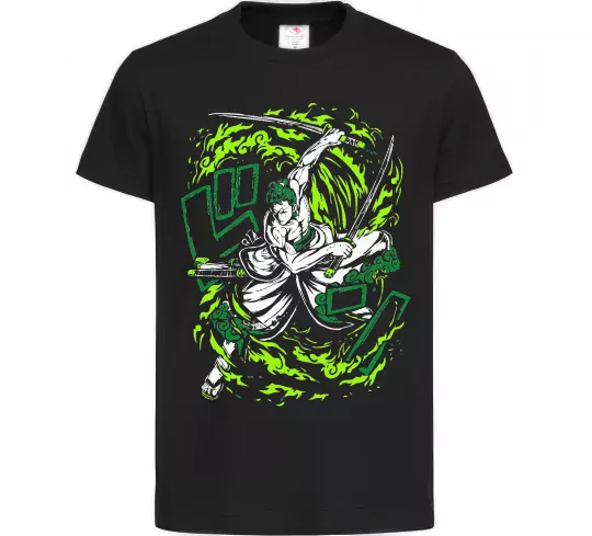 Детская футболка Zoro art Черный фото