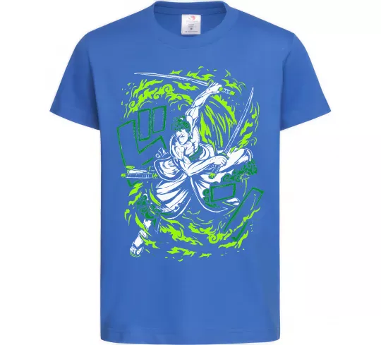 Детская футболка Zoro art Ярко-синий фото