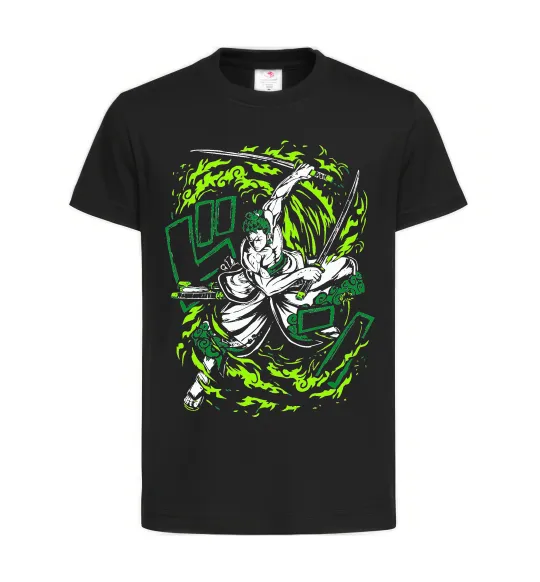 Дитяча футболка Zoro art Чорний фото
