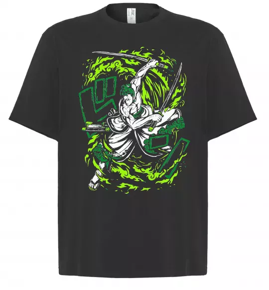 Футболка Оверсайз Zoro art Черный фото