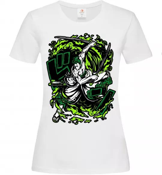 Женская футболка Zoro art Белый фото