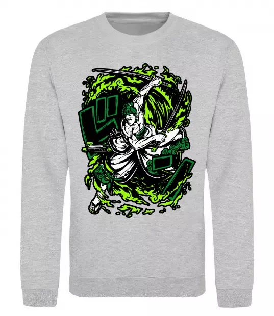 Світшот Zoro art Сірий меланж фото