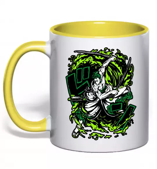 Чашка с цветной ручкой Zoro art Солнечно желтый фото