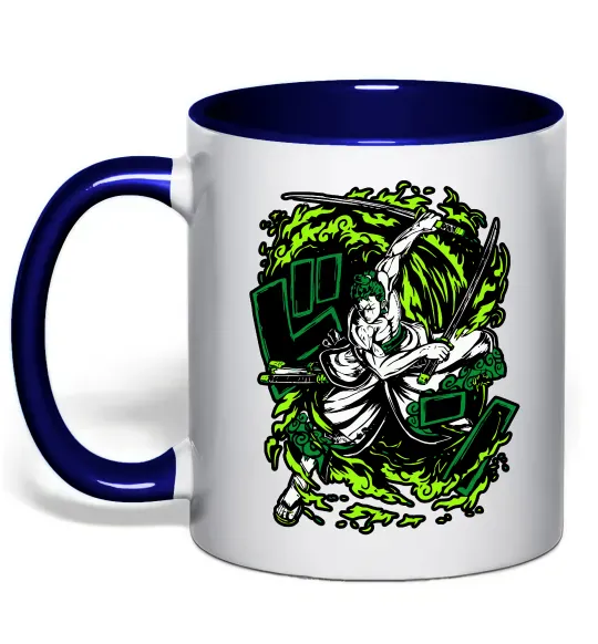 Чашка с цветной ручкой Zoro art Глубокий темно-синий фото