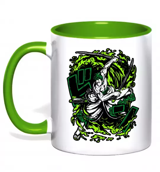 Чашка с цветной ручкой Zoro art Зеленый фото