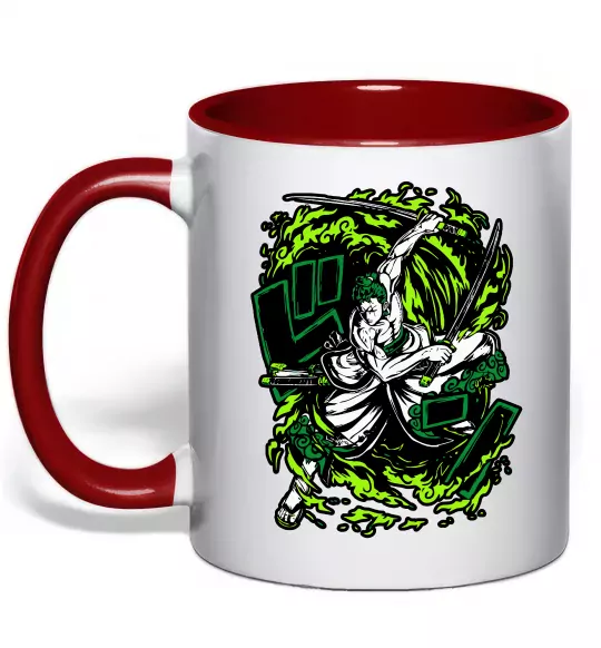 Чашка с цветной ручкой Zoro art Красный фото