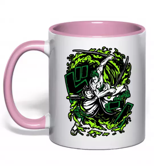 Чашка с цветной ручкой Zoro art Нежно розовый фото