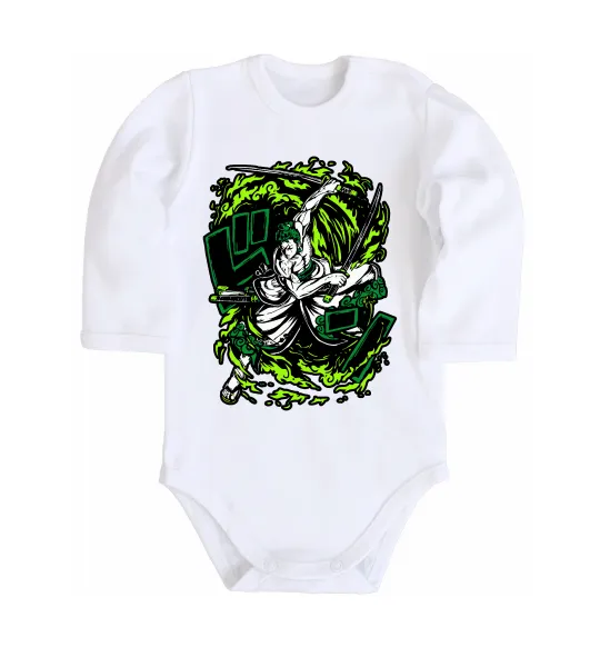 Дитячий бодік Zoro art Білий фото