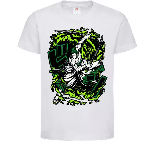 Детская футболка Zoro art Белый фото