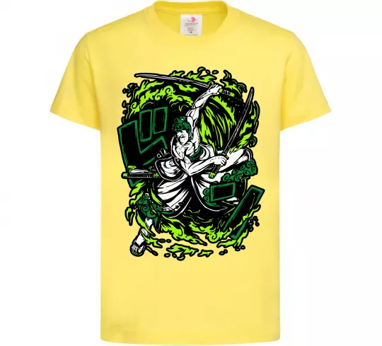 Детская футболка Zoro art Лимонный фото