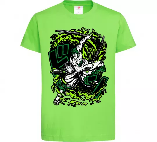 Детская футболка Zoro art Лаймовый фото