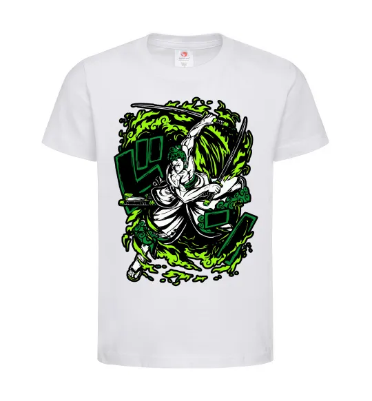 Дитяча футболка Zoro art Білий фото