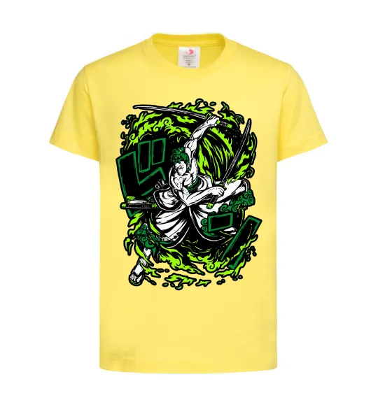 Дитяча футболка Zoro art Лимонний фото