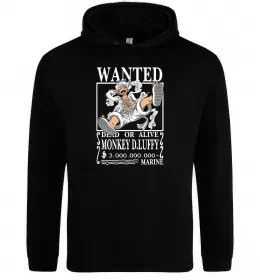 Мужская толстовка (худи) Monkey D. Luffy Черный фото