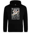 Мужская толстовка (худи) Luffy wanted Черный фото