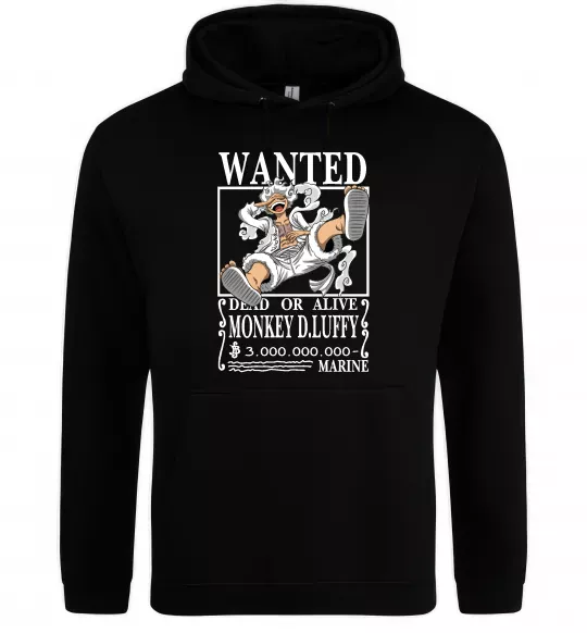Жіноча толстовка (худі) Luffy wanted Чорний фото