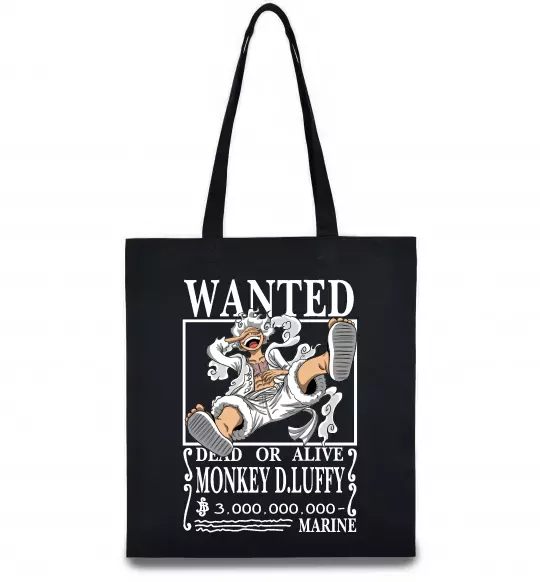 Эко-сумка Luffy wanted Черный фото