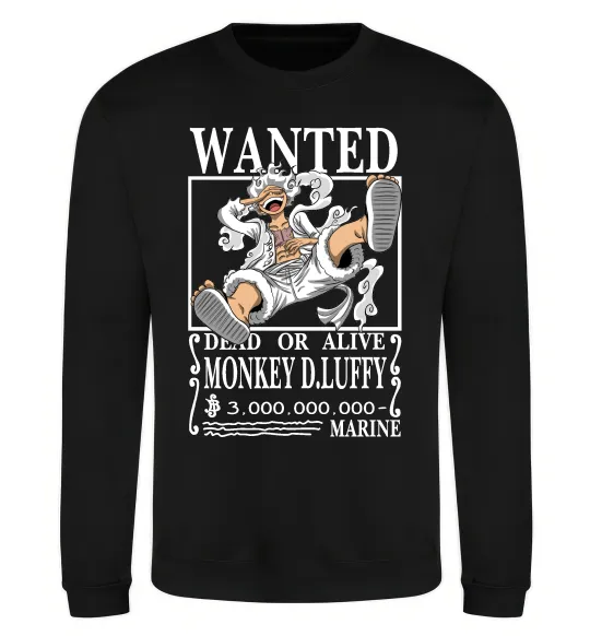 Свитшот Luffy wanted Черный фото