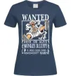 Женская футболка Luffy wanted Темно-синий фото